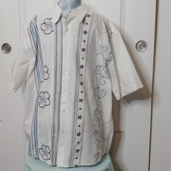 Paradise by Axis Hawaiian Tropical Button Down Shirt - Large - Picture 1 of 6